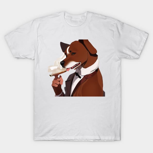 Dog Smoking Meme Sticker T-Shirt by BAYFAIRE